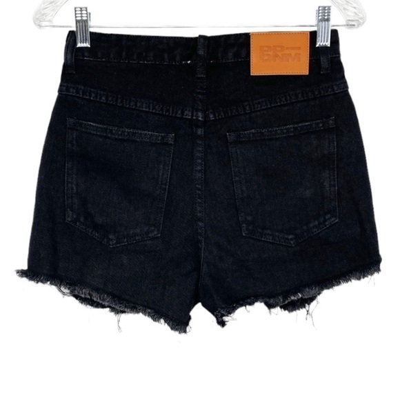 𝅺Princess Polly Elise Distressed Denim Shorts Black NWT - Picture 3 of 14